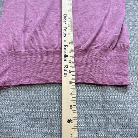 Vintage Club Monaco Sweater Womens Small Pink 100% Merino Wool Cutout Feminine - Picture 7 of 8